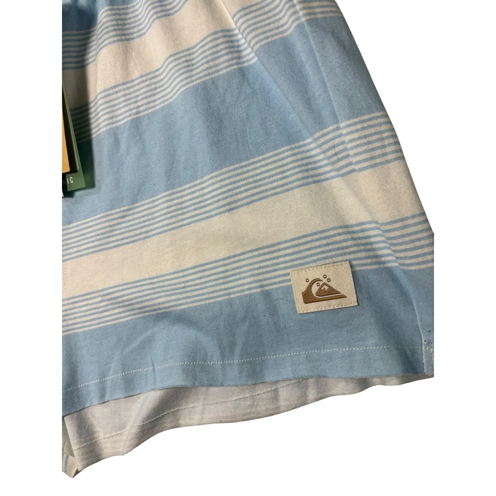 Quiksilver Womens Beachy KT Beach Shorts Blue White Striped EQWNS03053 NWT M - Picture 2 of 4